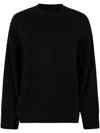 Attico Asymmetric Wool And Cashmere Pullover In Black