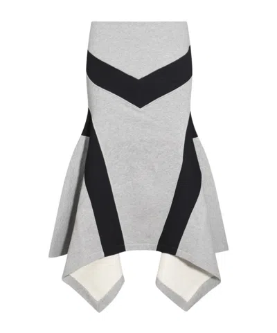 ATTICO THE ATTICO ASYMMETRIC HEM LONG SKIRT
