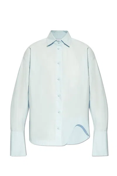 Attico Eliza Cotton Shirt In Blue