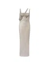 Attico The  Asymmetric Neckline Midi Dress