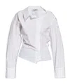 Attico Buttoned Long-sleeve Top In White