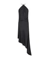 Attico Asymmetrical Midi Dress In Black