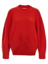 Attico Asymmetrical Hem Sweater Sweaters And Cardigans Red In Red