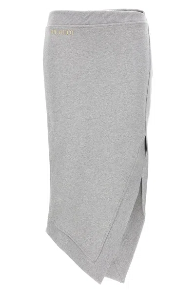 ATTICO THE ATTICO ASYMMETRICAL MIDI SKIRT