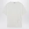Attico White Asymmetrical Oversize T-shirt In White