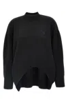 Attico Uneven Knit Sweater Dropped Shoulders