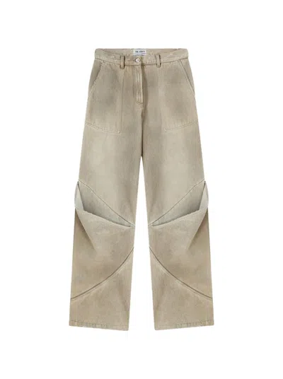 ATTICO THE ATTICO BAGGY LONG PANTS VINTAGE GREY