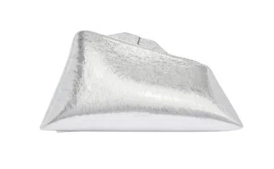 Attico The  8.30pm Oversized Clutch Bag In White