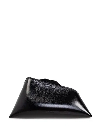 Attico The  Women Calf Leather `8:30 Pm` Clutch In Black