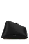 Attico Midnight Leather Clutch Bag In Black