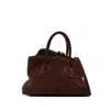 Attico Medium La Passeggiata Suede Tote Bag In Brown