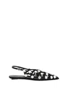 Attico Grid Ballerina In Black