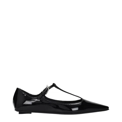 Attico The  Ballerine Juno Women's Patent Black