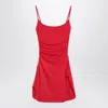 Attico Draped Cover-up Mini Dress In Red