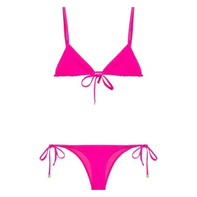 Attico Bikini Mit Schleifenverschluss In Pink