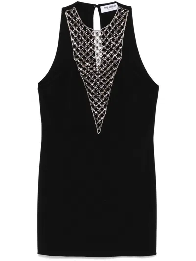 ATTICO THE ATTICO BEAD-EMBELLISHED MINI DRESS