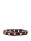Attico Belt Adjustable Length Metallic Studs Detail In Brown