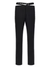 Attico Black Belt Detail Trousers In Black