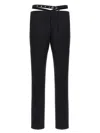 Attico Black Belt Detail Trousers In Black