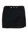 Attico Mini Skirt With A Transparent Mesh Panel In Black