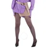 Attico Belted Wrapped Mini Skirt In Neutral
