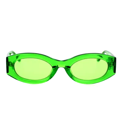 Attico The  Berta Sunglasses In Green