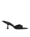 Attico Kitten Heel Open Toe Single Strap Mules In Black