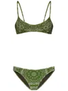 Attico Bandana Print Lycra Bikini