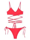 Attico Wrap-around Straps Triangle Top Bikini
