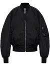 Attico Bishop-sleeves Bomber Jacket In Black