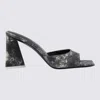 Attico Leather Devon Mules In Multi