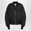 Attico Bomber Oversize In Poliestere Nero Donna