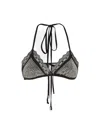 Attico Embellished Tulle Bra Top In Black