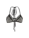 Attico Embellished Tulle Bra Top In Black