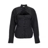 Attico Black Regular Solid Shirt In Black