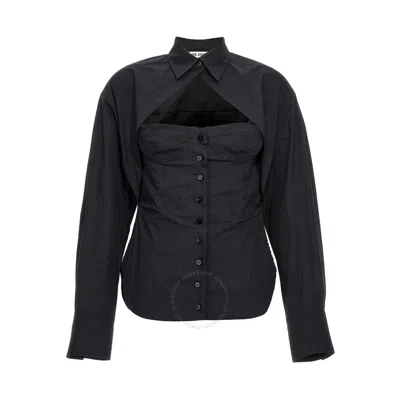 Attico Black Bustier Shirt