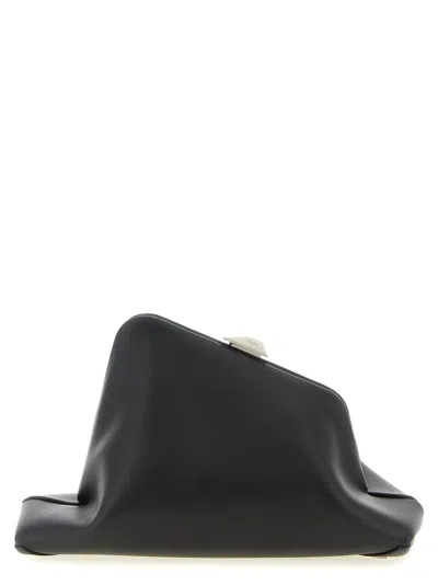 Attico The  Black Calfskin Clutch Women's Bag