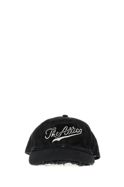 Attico The  Black Cotton Baseball Cap In Burgundy