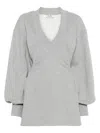 Attico The  Black Cotton Dresses In White