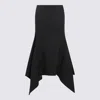 Attico Asymmetric Midi Skirt In Grey