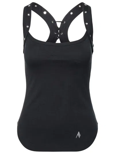 ATTICO THE ATTICO BLACK COTTON TOP