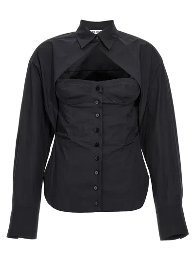 Attico The  Black Cotton Women's Blouse