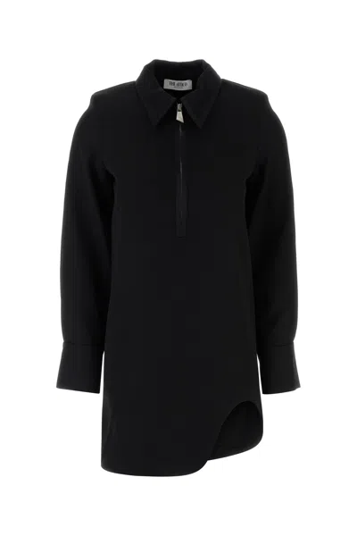 ATTICO MINI ABITO IN GABARDINE NERO  DONNA