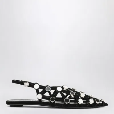 ATTICO THE ATTICO  BLACK GRID BALLERINA