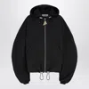 Attico Bomber Jacket With Hood And Drawstring Hem