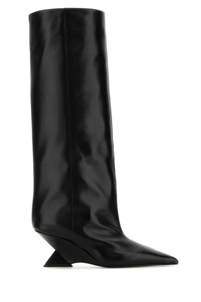 ATTICO THE ATTICO BLACK LEATHER CHEOPE BOOTS