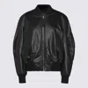 Attico Anja Leather Bomber Jacket