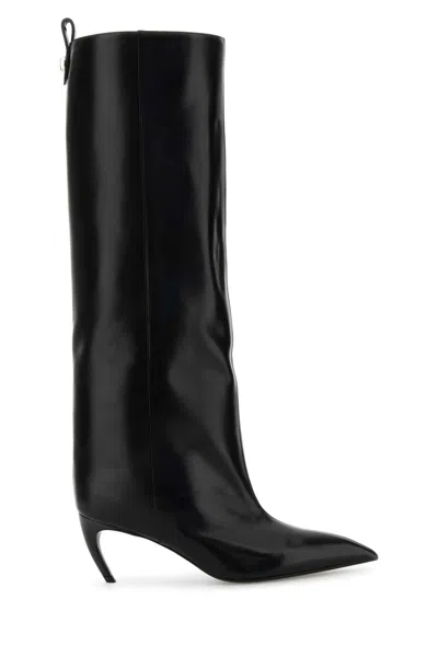 ATTICO THE ATTICO BLACK LEATHER LEA BOOTS