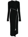 Attico Zip-up Jersey Midi Dress
