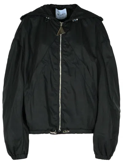 ATTICO THE ATTICO BLACK POLYESTER BOMBER JACKET WOMEN